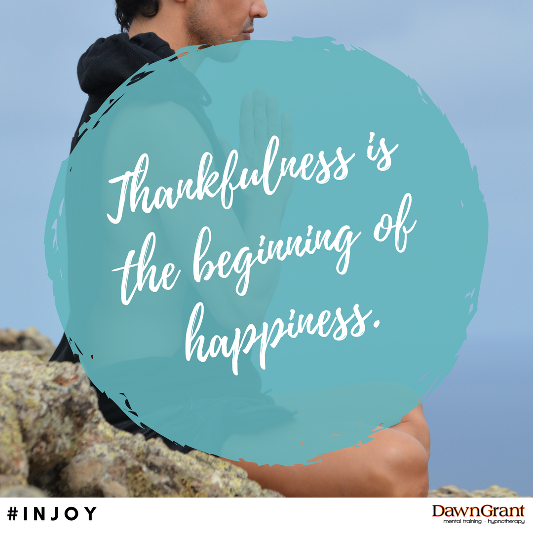 Thankfulness is the beginning of happiness.