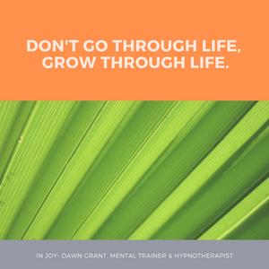 Don't go through life, grow through life.