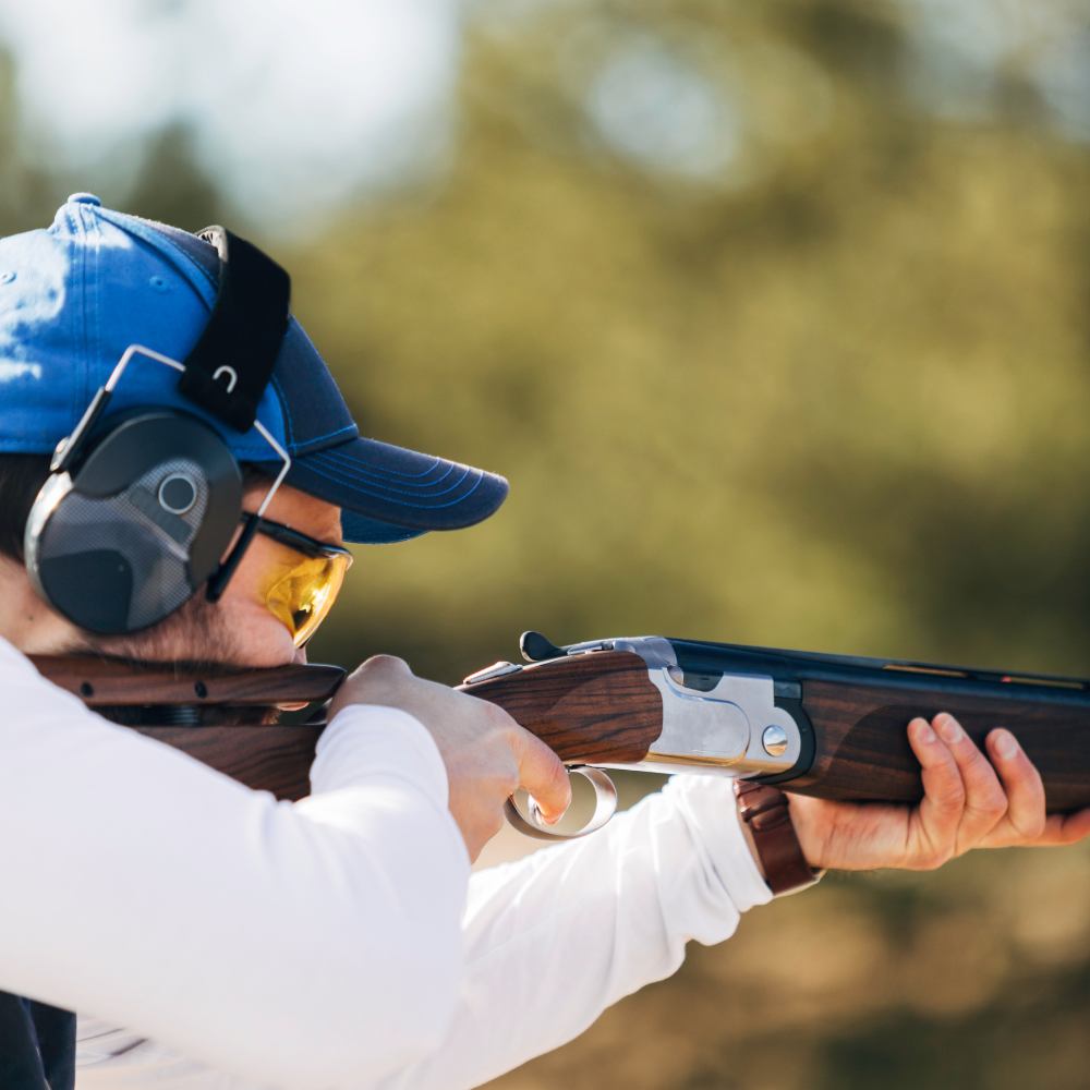 Clay Shooter's Gun Mount In Front Technique