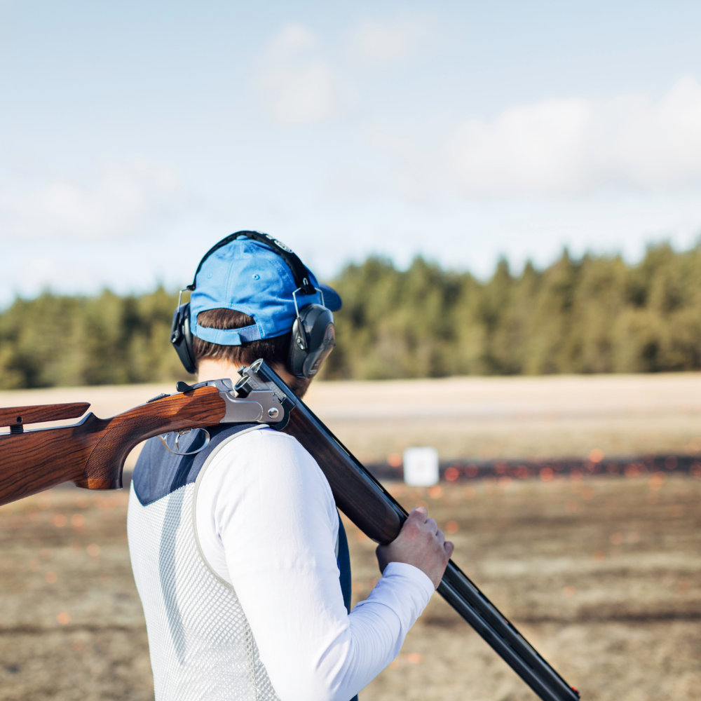 Trap Shooter's Gun Mount Follow Through